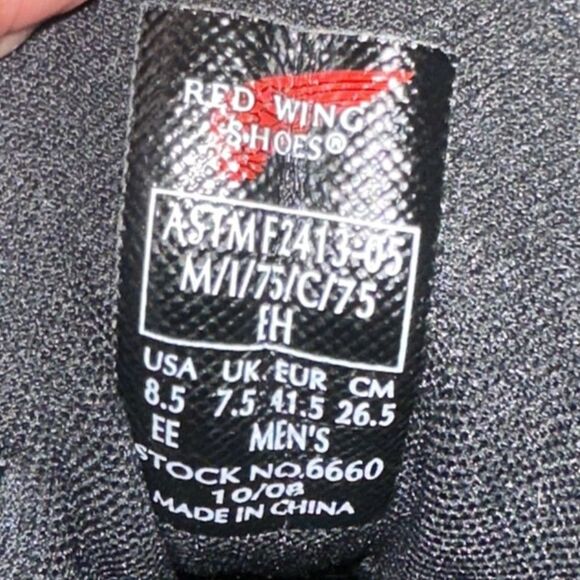 Red Wing Shoes 6667 TruHiker Leather Waterproof Safety Toe Mens Boots Sz 8.5 EE main image 9